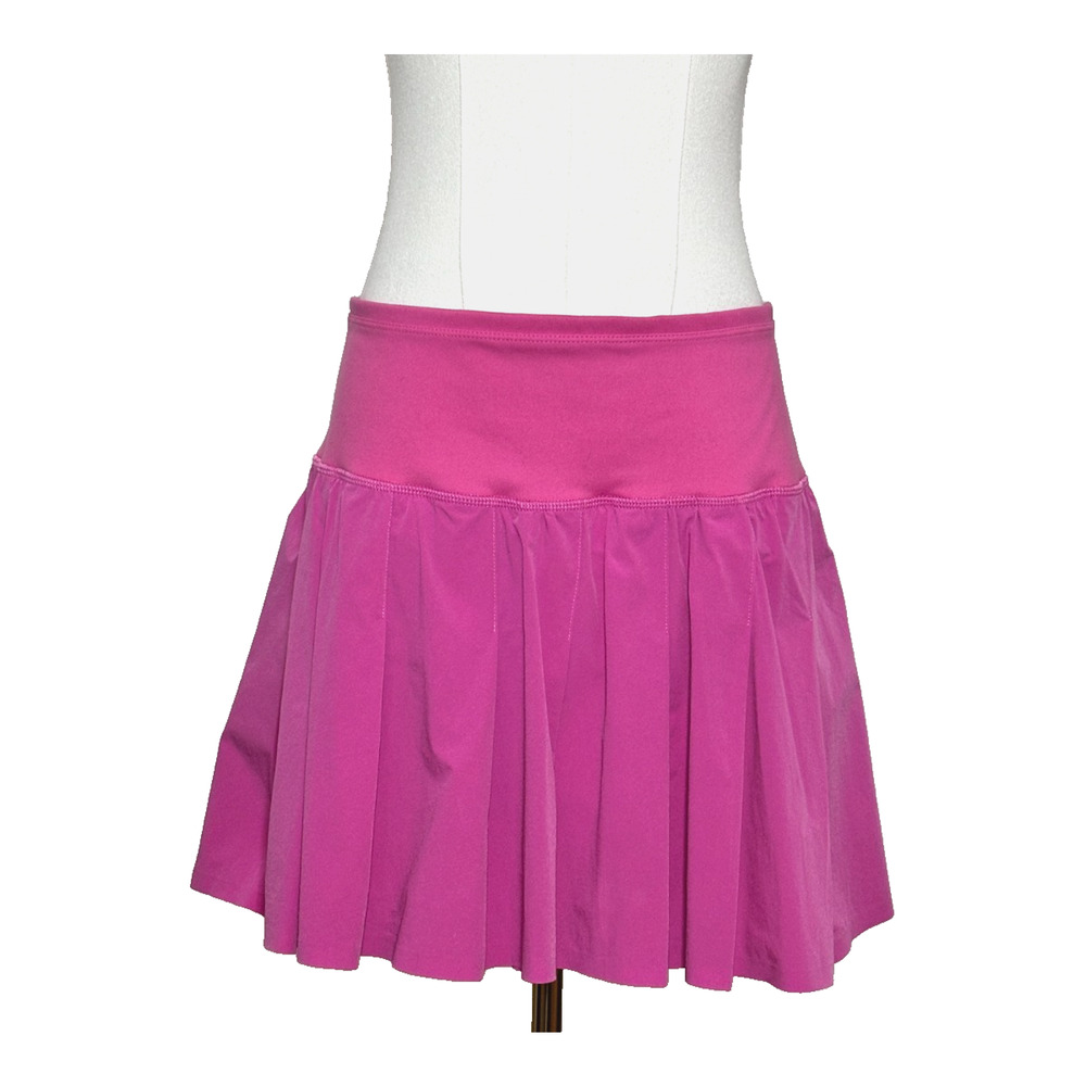 Joy Lab Skort Pink Pleated Active High Waisted Large Zippered Stash Pocket